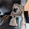 Generic Women's Silver Color Oxidised Earrings 