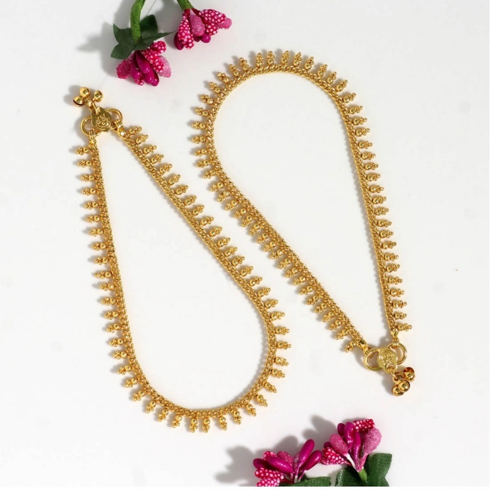 Generic Women's Gold Color Anklets (Free Size: Upto 10&quot;) 