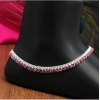 Generic Women's Rani Color Rhinestone Anklets (Free Size: Upto 10") 