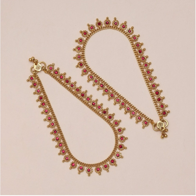 Generic Women's Rani Color Anklets (Free Size: Upto 10") Generic Women's Rani Color Anklets (Free Size: Upto 10")