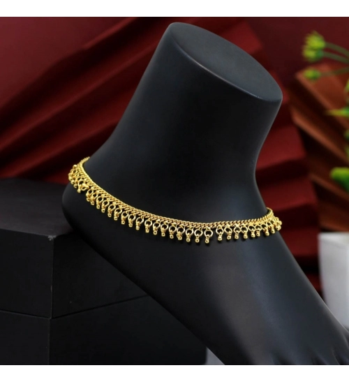Generic Women's Gold Color Anklets (Free Size: Upto 10&quot;) 