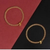 Generic Women's Gold Color Rhinestone Anklets (Free Size: Upto 10") 