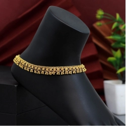 Generic Women's Gold Color Anklets (Free Size: Upto 10&quot;) 