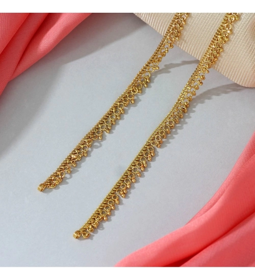 Generic Women's Gold Color Anklets (Free Size: Upto 10&quot;) 