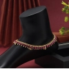 Generic Women's Rani Color Anklets (Free Size: Upto 10") 