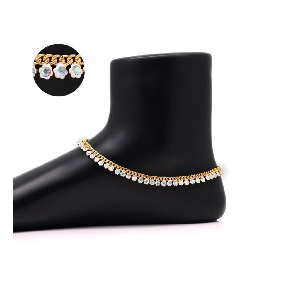 Generic Women's Rainbow Color Anklets (Free Size: Upto 10&quot;) 