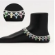Generic Women's Multi Color Rhinestone Anklets (Free Size: Upto 10&quot;) 