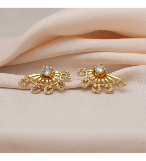 Generic Women's Gold Color Antique Gold Plated Earrings 