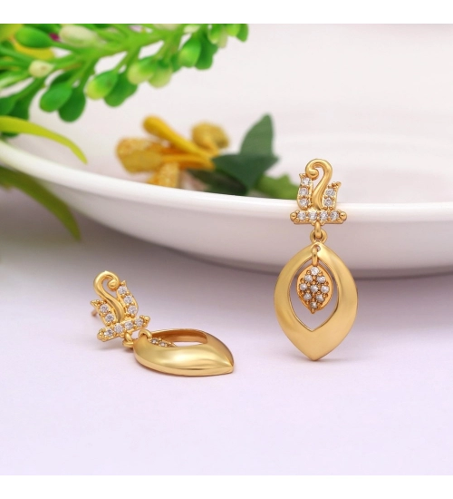 Generic Women's Gold Color Antique Gold Plated Earrings 