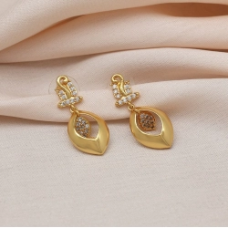 Generic Women's Gold Color Antique Gold Plated Earrings 