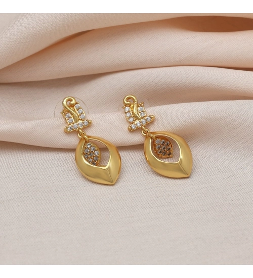 Generic Women's Gold Color Antique Gold Plated Earrings 