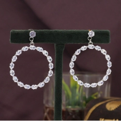 Generic Women's White Color Antique Earrings 