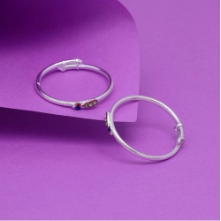 Generic Multi Color 1 Pair Of Oxidised Kids Bangles Size: 1.6 