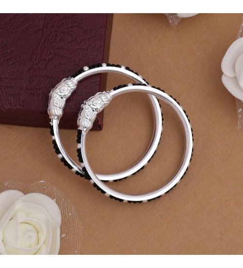 Generic Black Color 1 Pair Of Oxidised Kids Bangles Size: 1.6 