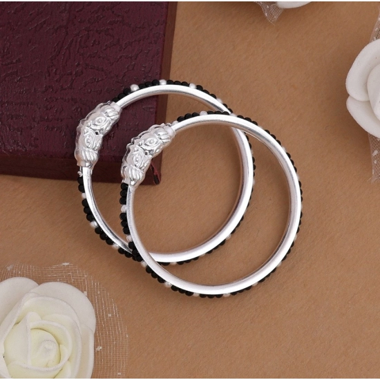 Generic Black Color 1 Pair Of Oxidised Kids Bangles Size: 1.6 