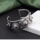 Generic Women's Silver Color Oxidised Adjustable Bracelet 