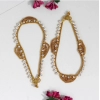 Generic Women's White Color Rhinestone Anklets (Free Size: Upto 10") 