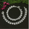 Generic Women's Silver Color Rhinestone Anklets (Free Size: Upto 10") 