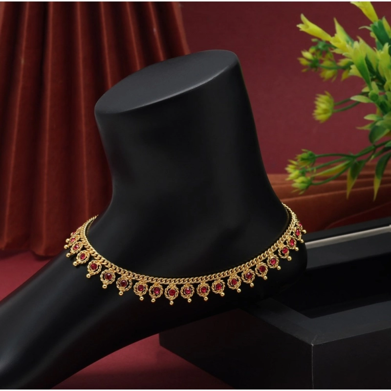 Generic Women's Rani Color Anklets (Free Size: Upto 10") Generic Women's Rani Color Anklets (Free Size: Upto 10")