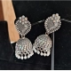 Generic Women's Silver Color Oxidised Earrings 