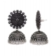 Generic Women's Oxidised Silver Plated Handmade Jhumka Brass Earrings 