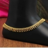 Generic Women's Gold Color Rhinestone Anklets (Free Size: Upto 10") 