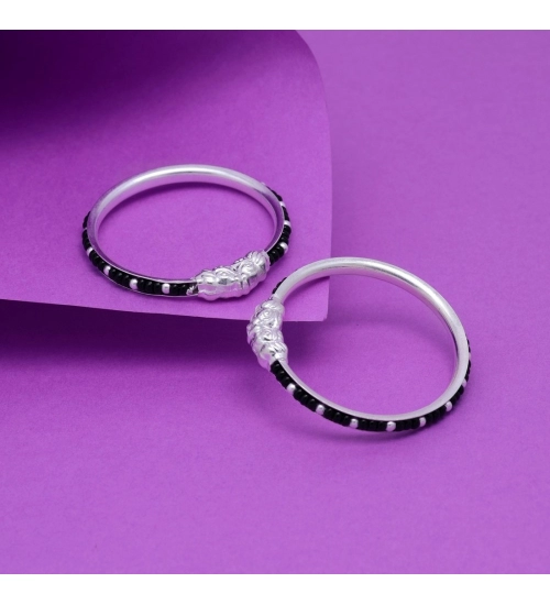 Generic Black Color 1 Pair Of Oxidised Kids Bangles Size: 1.6 