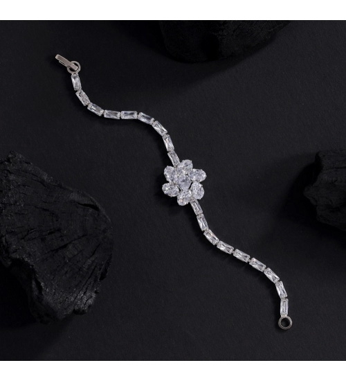 Generic Women's White Color Rhinestone Adjustable Bracelet Generic Women's White Color Rhinestone Adjustable Bracelet