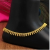 Generic Women's Gold Color Anklets (Free Size: Upto 10") 