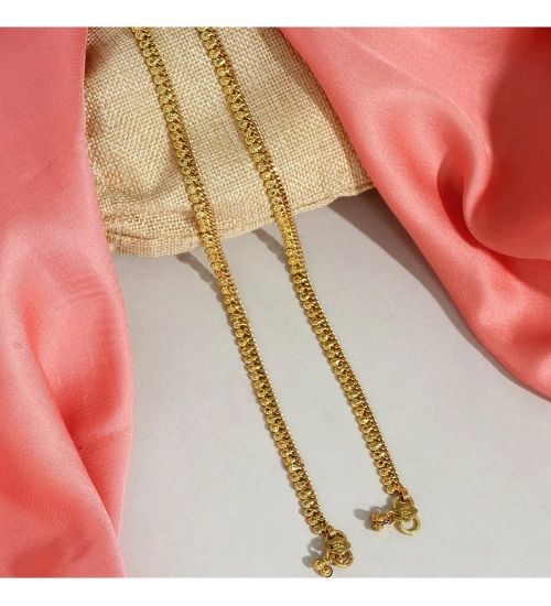 Generic Women's Gold Color Anklets (Free Size: Upto 10&quot;) 
