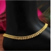 Generic Women's Gold Color Anklets (Free Size: Upto 10") 