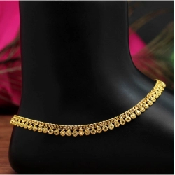 Generic Women's Gold Color Anklets (Free Size: Upto 10&quot;) 