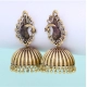 Generic Women's Ethnic Party Wear Oxidised Jhumka Earrings 