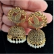Generic Women's Gold Color Oxidised Earrings 