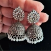 Generic Women's Silver Color Oxidised Earrings 