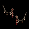 Generic Women's Red Color Bahubali Earrings 