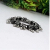 Generic Women's Silver Color Oxidised Adjustable Bracelet 