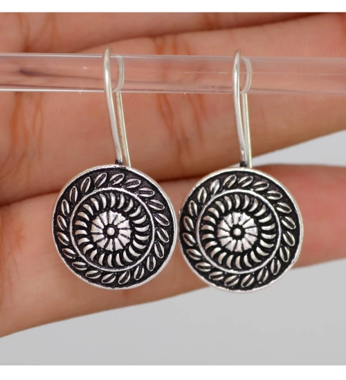 Generic Women's Indian Traditional Oxidised Stud Brass Earrings 