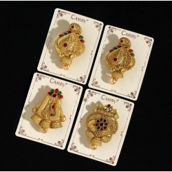 Generic Women's Maroon &amp; Green Color Use Burkha Pin &amp; Dupatta / Saree Pin Combo Of 4 Piece 