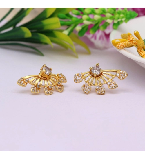 Generic Women's Gold Color Antique Gold Plated Earrings 
