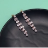Generic Women's White Color Stone Rose Gold Earrings 