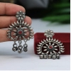 Generic Women's Maroon Color Oxidised Earrings 