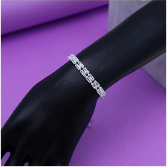 Generic Women's Silver Color Rhinestone Adjustable Bracelet 