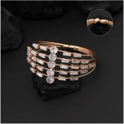 Generic White Color Rose Gold Moon Stone Kids Adjustable Bracelet 