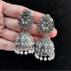 Generic Women's Silver Color Oxidised Earrings 