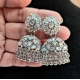 Generic Women's Silver Color Oxidised Earrings 