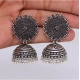 Generic Women's Oxidised Silver Plated Handmade Jhumka Brass Earrings 