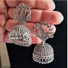 Generic Women's Silver Color Oxidised Earrings 