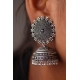 Generic Women's Oxidised Silver Plated Handmade Jhumka Brass Earrings 