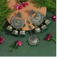 Generic Women's Green Color Oxidised Earrings Tikka Set 